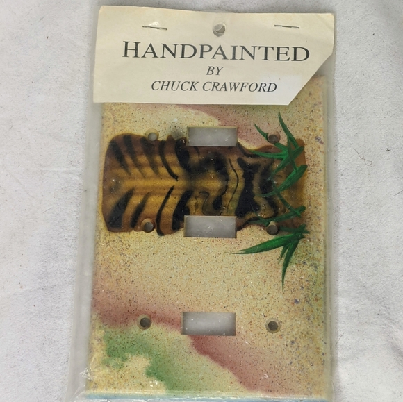 Tropical Tiki Triple Light Switch Plate Vintage - Picture 4 of 8